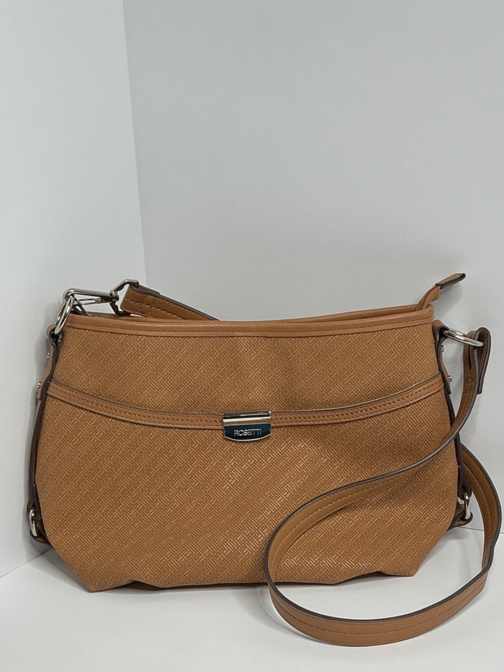 Rosetti Cognac Textured Shoulder Bag